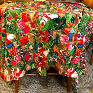 Christmas Santa Claus/Toy theme Oblong Tablecloth